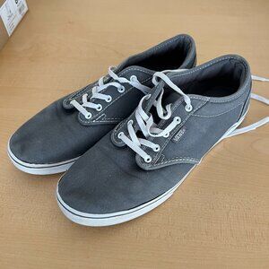 Van Off the Wall Pewter Women's Sz 9.5 Canvas Lace Up Shoes EUC